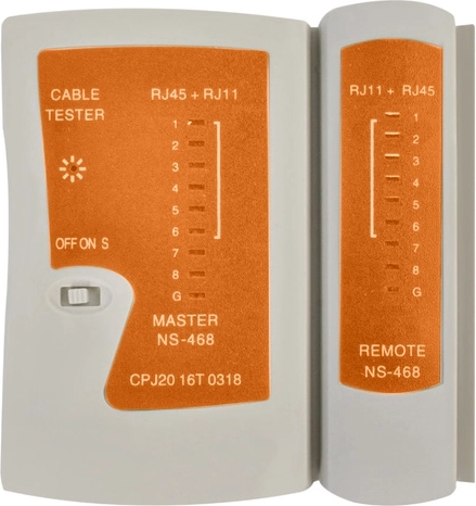 Tester RJ45/RJ11 con indicación LED