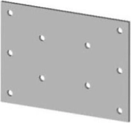 Placa de unión 100 × 70 mm, acero galvanizado