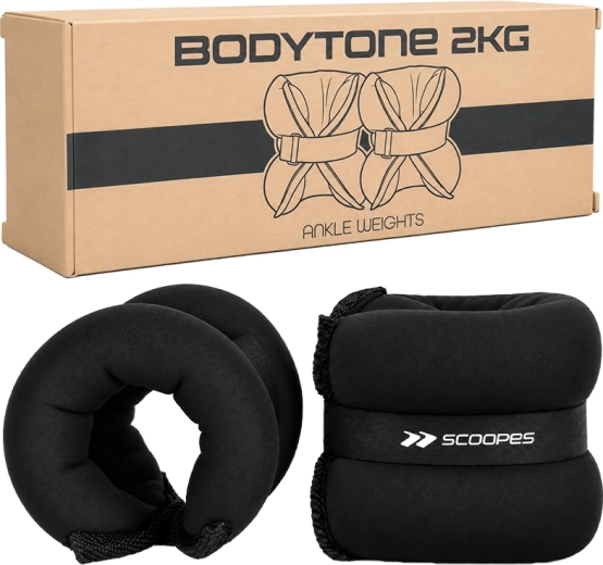 Pesas para muñecas BodyTone 2 kg negras