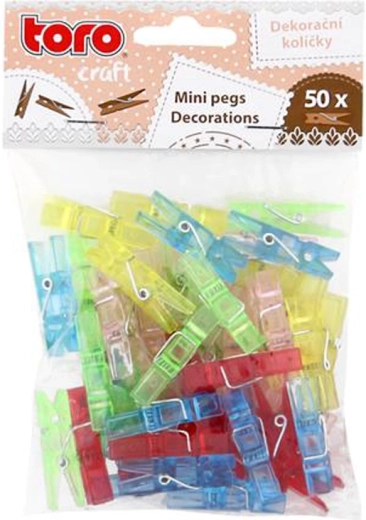 Mini pinzas de plástico TORO 50 uds