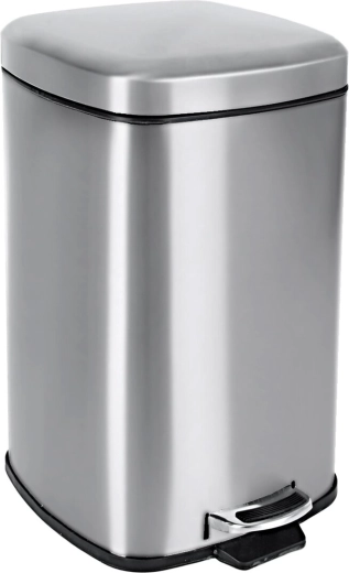Papelera cuadrada de acero inoxidable con pedal 20 l