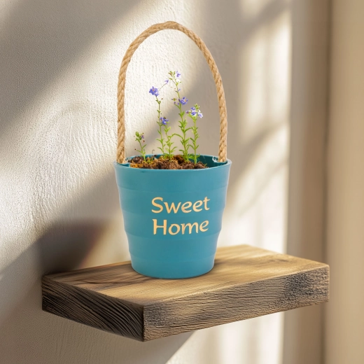Maceta decorativa con cuerda 9 × 8 cm - 1 unidad