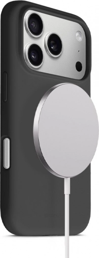 Funda magnética de silicona Color Cover para Apple iPhone 17 Pro (negra, MagSafe)