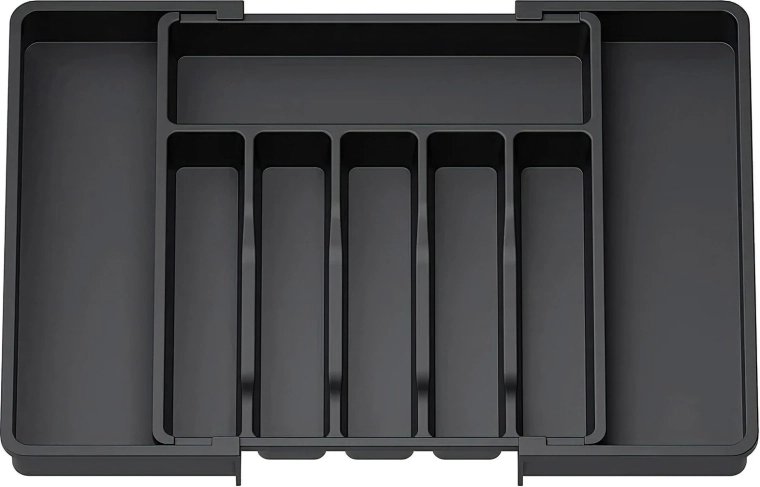 Organizador ajustable para cubiertos para cajón de cocina de 33–57 cm