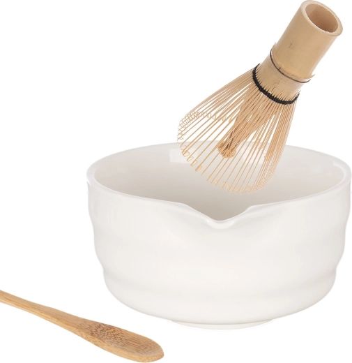 Cuenco de porcelana con pico para mezclar y verter cómodamente