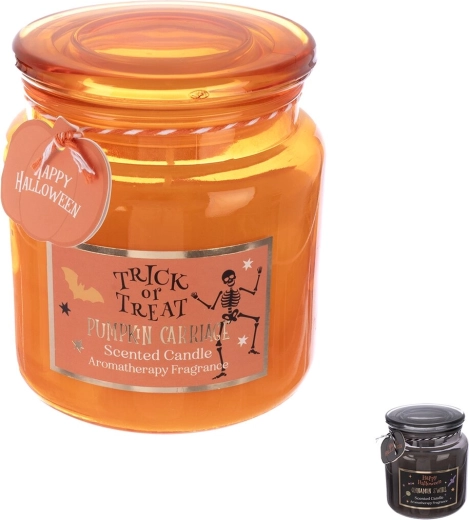 Vela aromática en vaso de vidrio Halloween 350 g (mix de aromas y motivos)