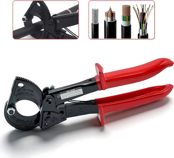 Tijeras de corte para cables con trinquete, aisladas, 240 mm²