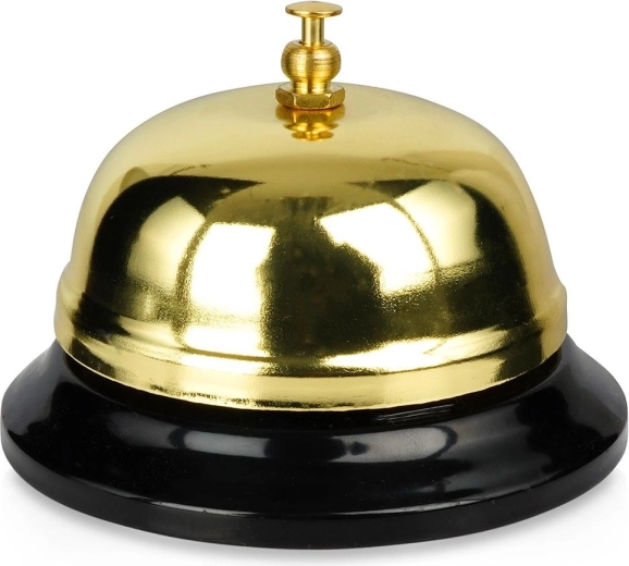 Timbre de mesa dorado 8,5 × 6 cm