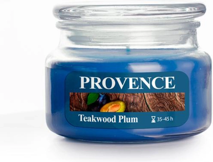 Vela aromática en vaso Provence madera de teca y ciruela 45 h