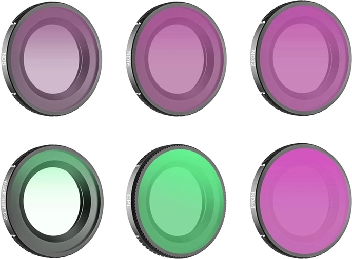 Juego de 6 filtros Sunnylife para DJI Osmo Nano – 1/4 Black Mist, CPL, ND8, ND16, ND32, ND64