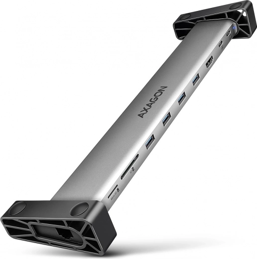 Axagon HMC-10HLS hub USB-C 9 en 1 con HDMI 4K/60 Hz, GLAN, lector de tarjetas y PD 100 W