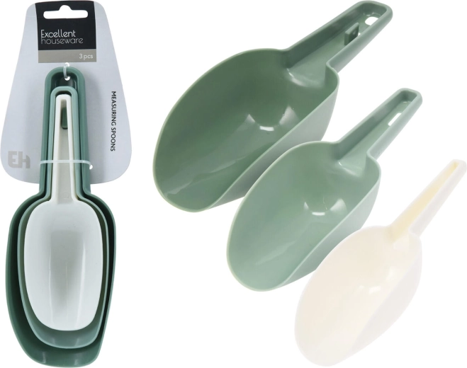 Juego de palas de plástico para alimentos, 3 uds