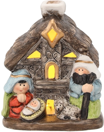 Casita compacta con aspecto de piedra
