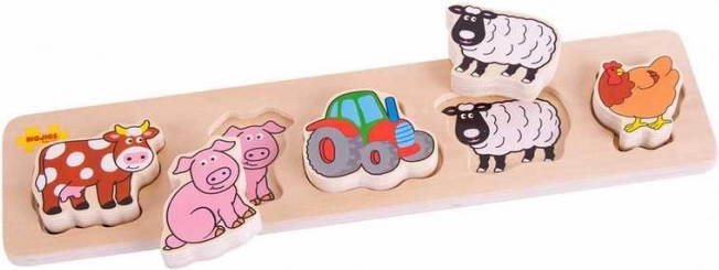 Bigjigs Baby rompecabezas de madera granja