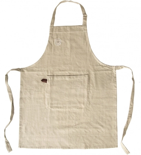 Delantal de cocina de algodón GREENISH con lazo y bolsillo