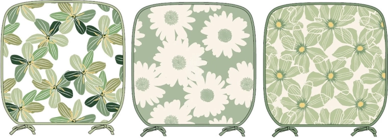 Cojín para silla de jardín Flores 38 × 38 cm, poliéster