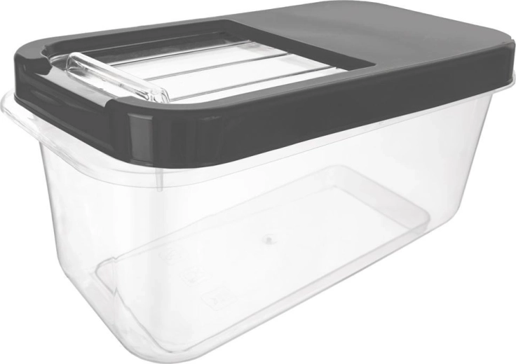 Caja de almacenamiento para cápsulas, detergente en polvo y pienso gris 7,5 l