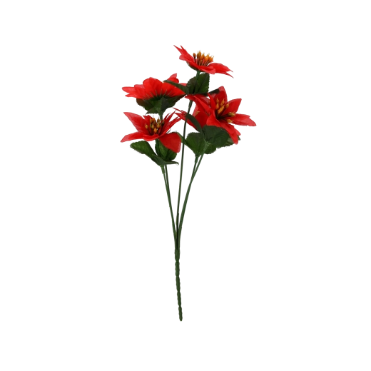 Flor de Pascua – ramo artificial 35 cm, rojo