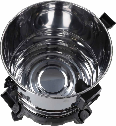Gran depósito metálico de 20 l para una limpieza cómoda