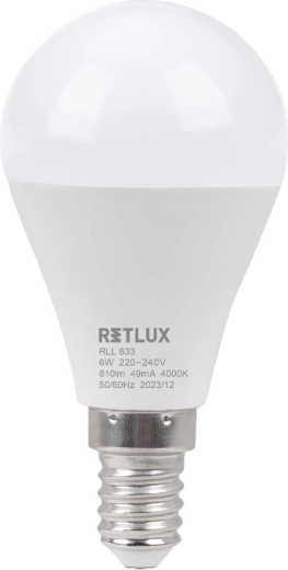 Bombilla LED Retlux mini globe E14 6 W 4000 K
