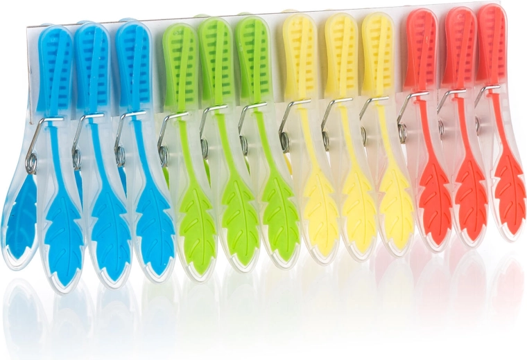Pinzas de plástico para la ropa Exclusive, mix de colores, 12 uds