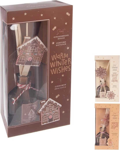 Difusor de aroma navideño con varillas 100 ml (3 variantes)