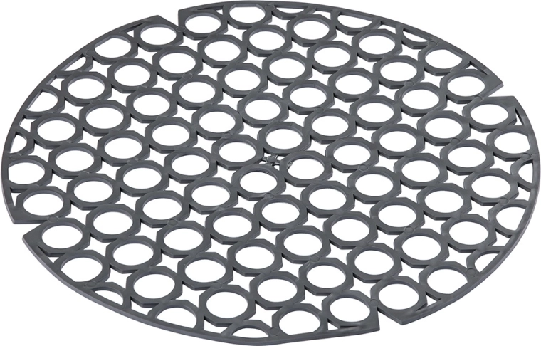 Rejilla elástica redonda para fregadero de 27,5 cm, plateada