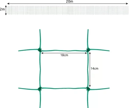 Gran superficie de 2 × 20 m para cultivos abundantes