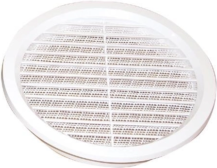 Rejilla de ventilación con malla, diámetro 150 mm, blanca