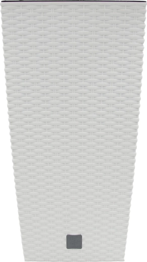 Macetero de plástico Rato Square 26,5 × 26,5 × 50 cm blanco