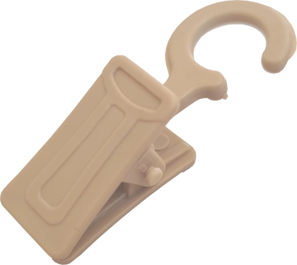 Pinza para cortinas de plástico beige