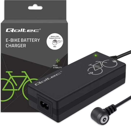 Cargador para bicicleta eléctrica 36 V (42 V / 2 A) con conector magnético Mi4 + cable de alimentación