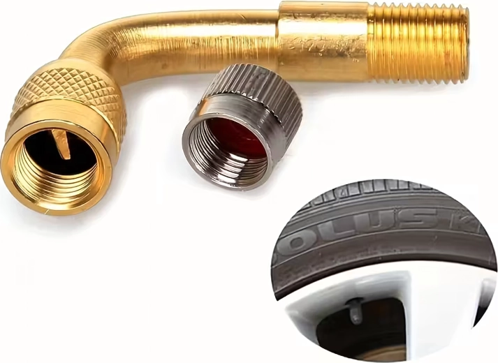 Extensión metálica angular de válvula 90° – set de 100 uds