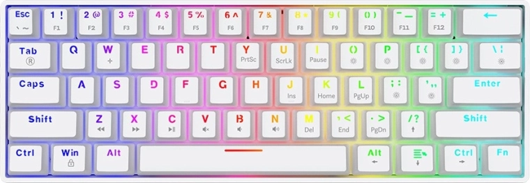 Teclado mecánico SAVIO Whiteout X2 60% con switches Outemu Brown y hot-swap