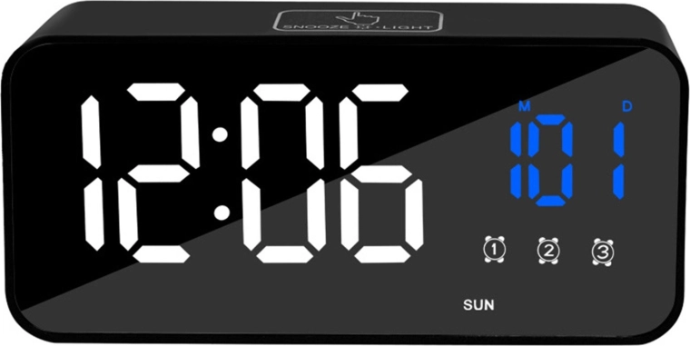 Información sobre la hora, el día y la temperatura