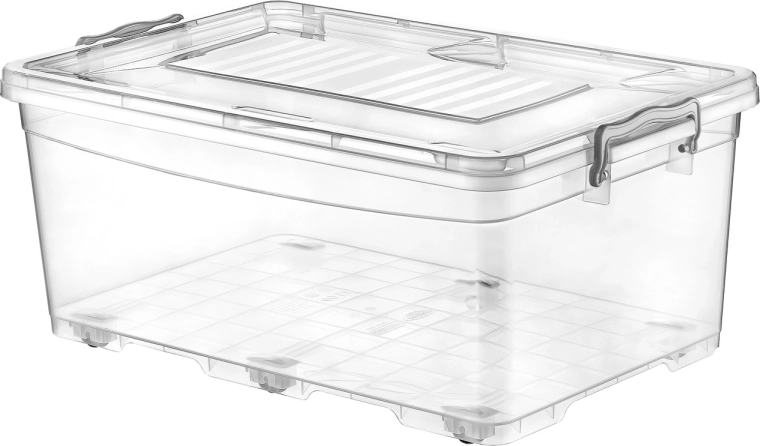 Caja de almacenamiento con ruedas 40 l transparente MULTI BOX