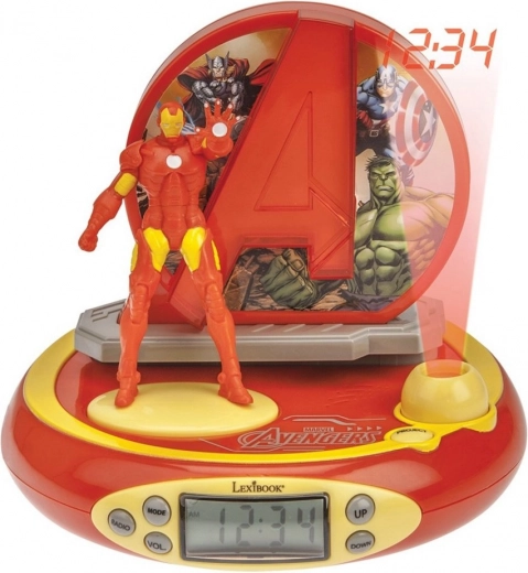 Reloj despertador 3D con proyector AVENGERS Iron Man