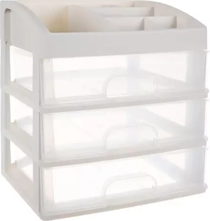 3 cajones transparentes para una vista rápida