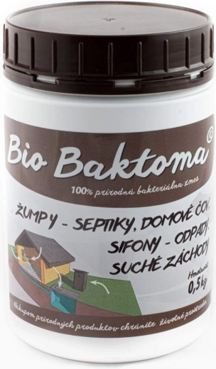 Bio Baktoma bacterias para fosas sépticas, pozos negros, sifones y EDAR domésticas 0,5 kg