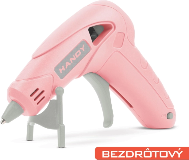 Pistola de pegamento termofusible inalámbrica con batería USB-C de 10 W, rosa