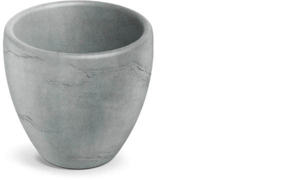 Macetero Cano 40 cm gris hormigón – macetero moderno de plástico para interior y exterior