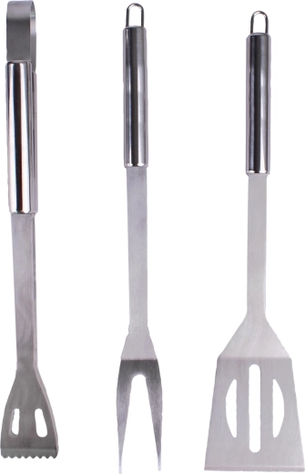 Utensilios de barbacoa de acero inoxidable – juego de 3 piezas