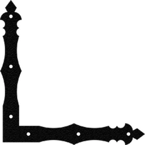 Escuadra decorativa de acero 100 × 100 × 15 mm, negra, 2 mm