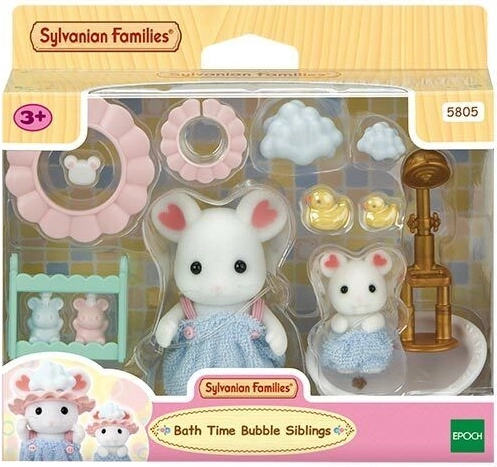 Sylvanian Families baño con burbujas – set con ratoncitos Marshmallow