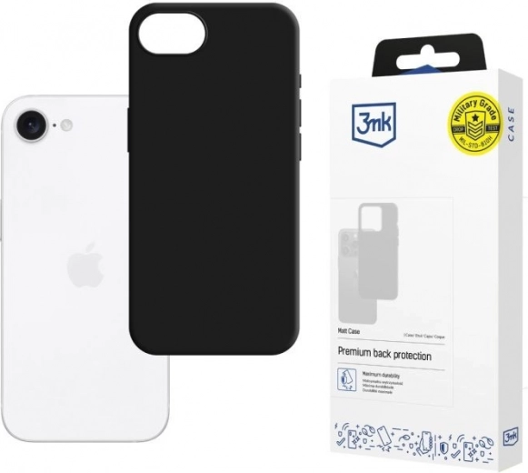 Funda negra Matt Case para iPhone 16