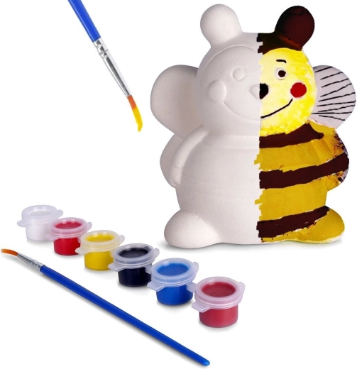 Hucha para pintar con forma de abeja, 18 cm