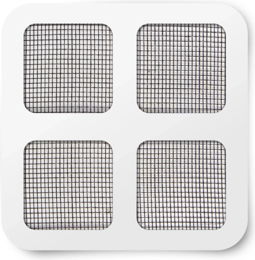 Parche autoadhesivo de reparación para mosquitero negro de 10 × 10 cm - 4 unidades