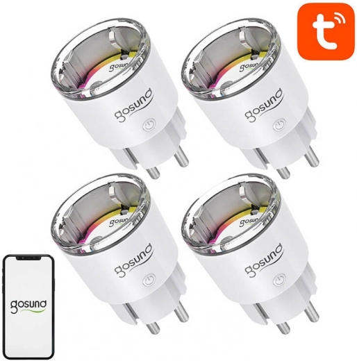 Enchufe inteligente Wi‑Fi GOSUND EP2, 10 A, set de 4 uds., tipo DE