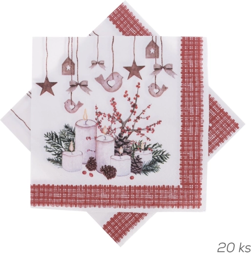 Servilletas de papel navideñas 33 × 33 cm (20 uds)