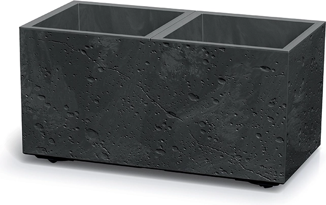 Jardinera Sierra Case con efecto hormigón 57,7 cm – negro